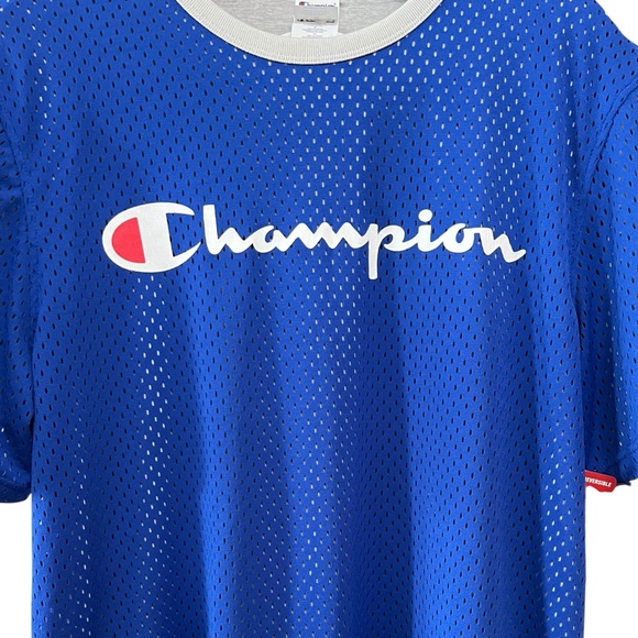 Champion Royal Blue Mesh Reversible T-Shirt, XL